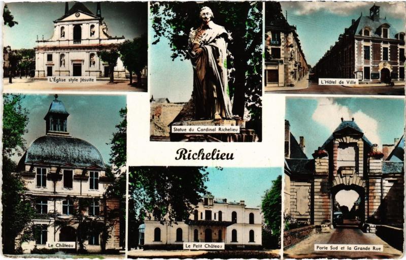 Carte postale ancienne Souvenir du Richelieu France à Richelieu