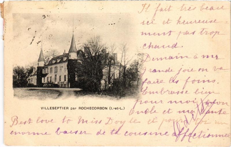 Carte postale ancienne Villeseptier par Rochecorbon France à Rochecorbon