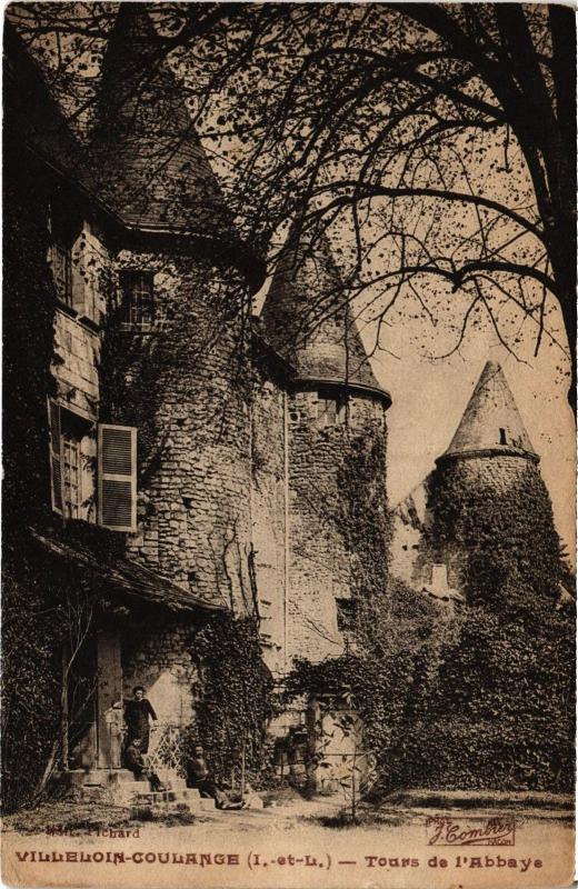 Carte postale ancienne Villeloin-Coulange Tours de l'Abbaye France à Tours