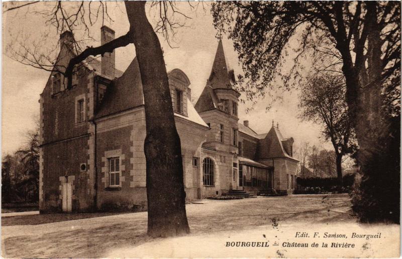 Carte postale ancienne Bourgueil Chateau de la Riviere France à Bourgueil