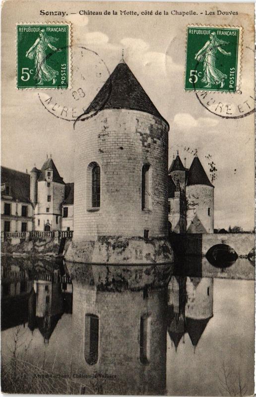 Carte postale ancienne Sonzay Chateau de la Motte France à Sonzay
