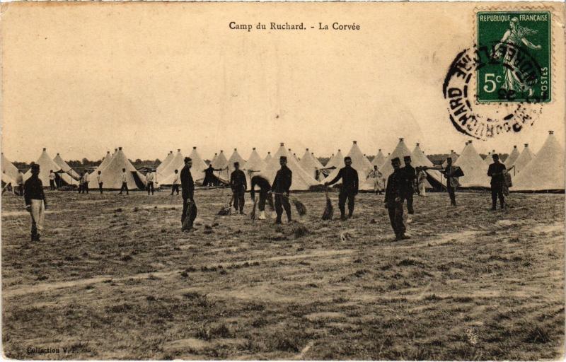 Carte postale ancienne Camp du Ruchard La Corvee France