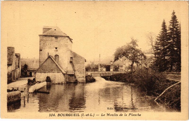 Carte postale ancienne Bourgueil Le Moulin de la Planche France à Bourgueil