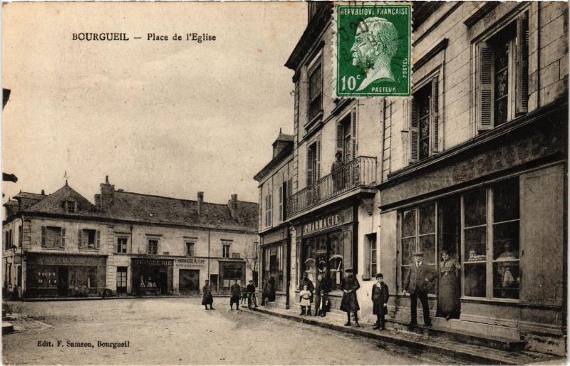 Carte postale ancienne Bourgueil Plage de l'Eglise France à Bourgueil