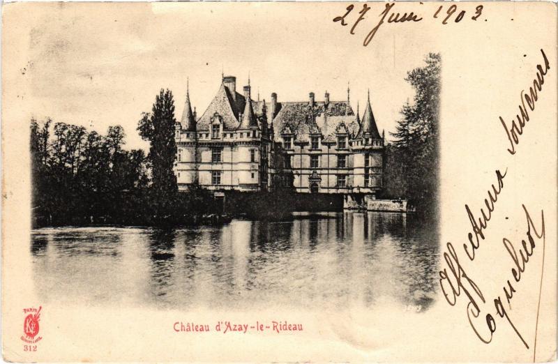 Carte postale ancienne Azay le Rideau Le Chateau France à Azay-le-Rideau