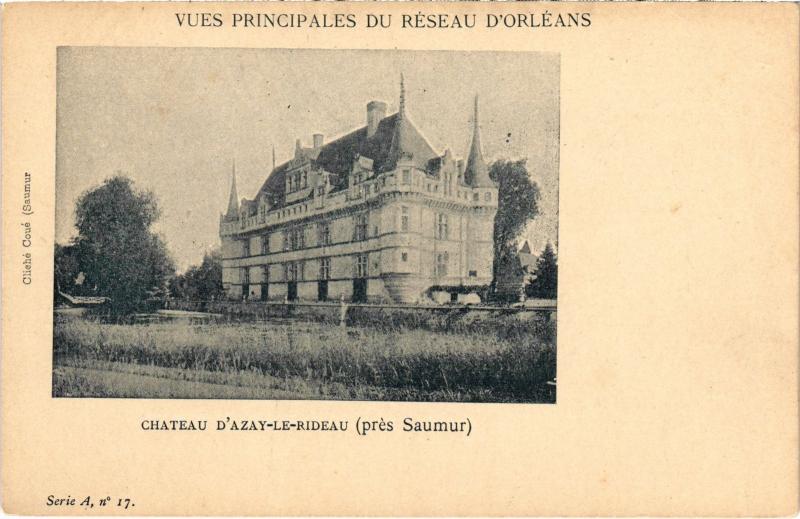 Carte postale ancienne Azay le Rideau Le Chateau France à Azay-le-Rideau