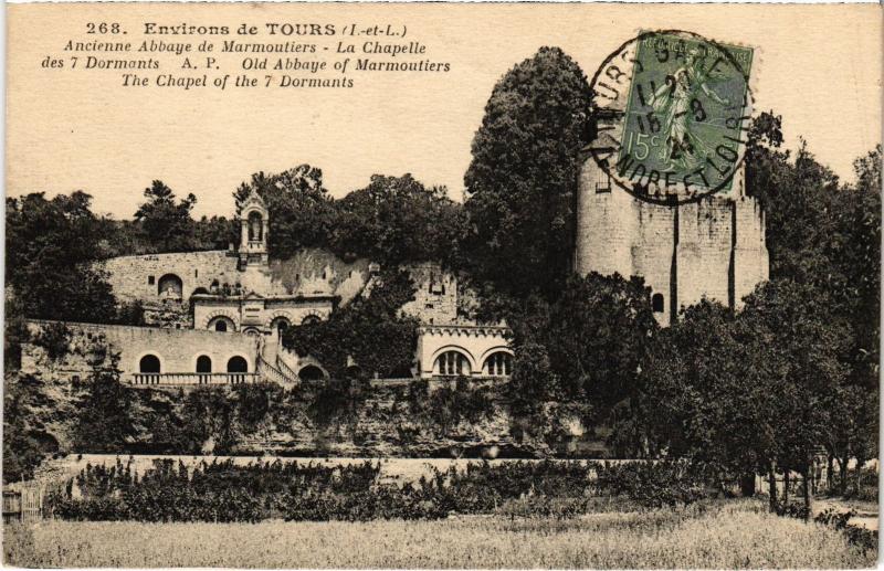 Carte postale ancienne Environs de Tours Ancienne Abbaye de Marmoutiers, Chapelle France à Tours