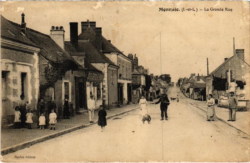 Carte postale ancienne Monnaie La Grande Rue France à Monnaie