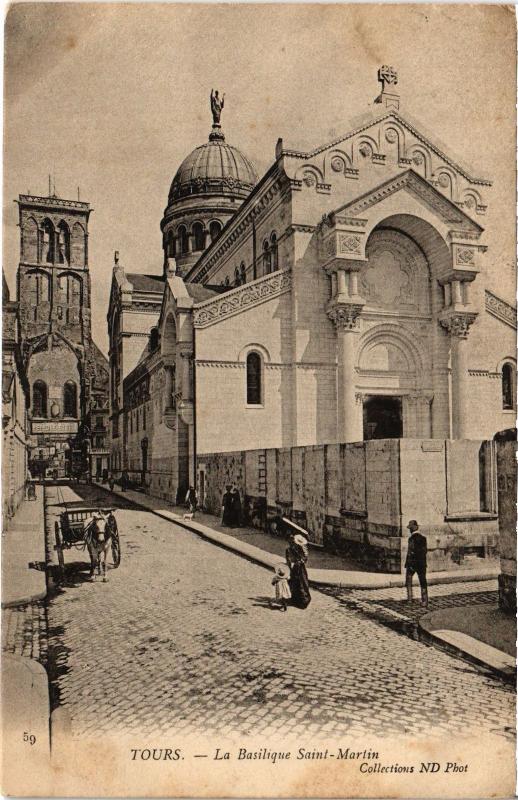 Carte postale ancienne Tours La Basilique Saint-Martin France à Tours