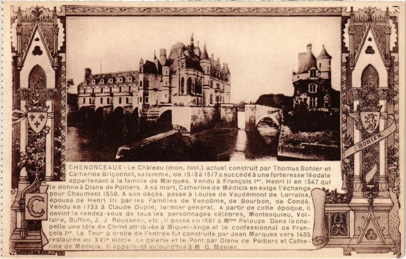 Carte postale ancienne Chenonceaux Le Chateau France à Chenonceaux