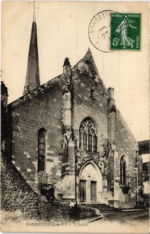 Carte postale ancienne Fondettes L'Eglise France à Fondettes