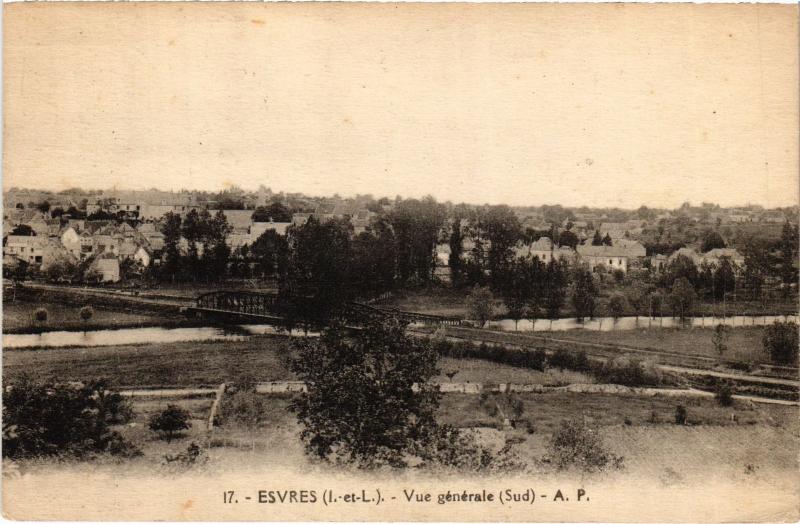 Carte postale ancienne Esvres Vue Generale France à Esvres