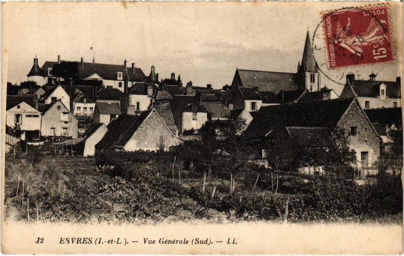 Carte postale ancienne Esvres Vue Generale France à Esvres