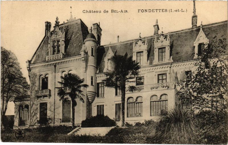 Carte postale ancienne Fondettes Chateau de Bel-Air France à Fondettes