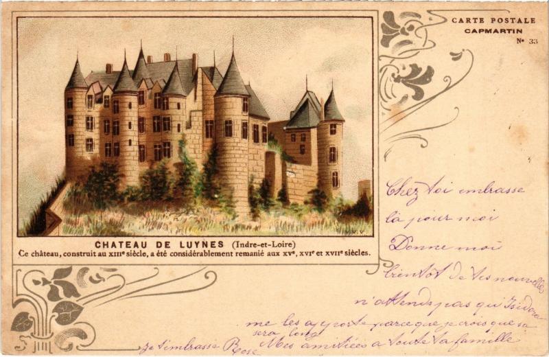 Carte postale ancienne Luynes Le Chateau France à Luynes