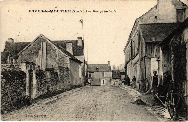 Carte postale ancienne Esvres Rue Principale France à Esvres