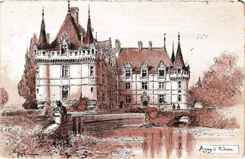 Carte postale ancienne Azay le Rideau Le Chateau France à Azay-le-Rideau