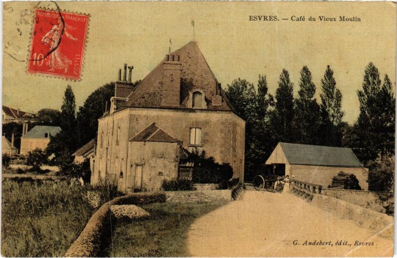 Carte postale ancienne Esvres Cafe du Vieux Moulin France à Esvres