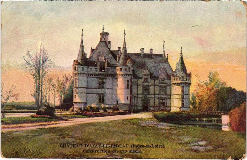 Carte postale ancienne Azay le Rideau Chateau France à Azay-le-Rideau