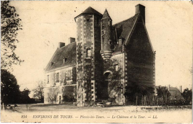 Carte postale ancienne Environs de Tours Plessis les Tours, Le Chateau France à Tours