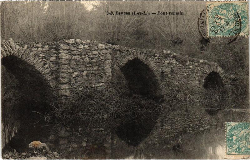 Carte postale ancienne Esvres Pont romain France à Esvres