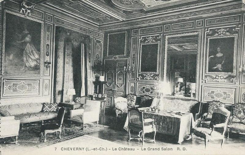 Carte postale ancienne Le Grand Salon du château de Cheverny à Cheverny