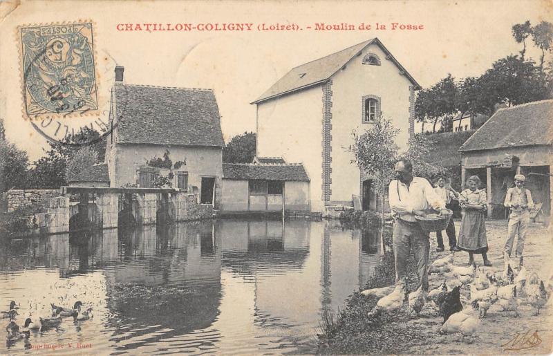 Carte postale ancienne Chatillon Coligny - Moulin De La Fosse à Châtillon-Coligny