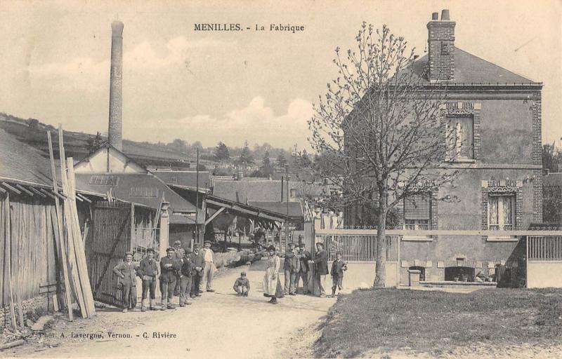 Carte postale ancienne Menilles - La Fabrique à Ménilles