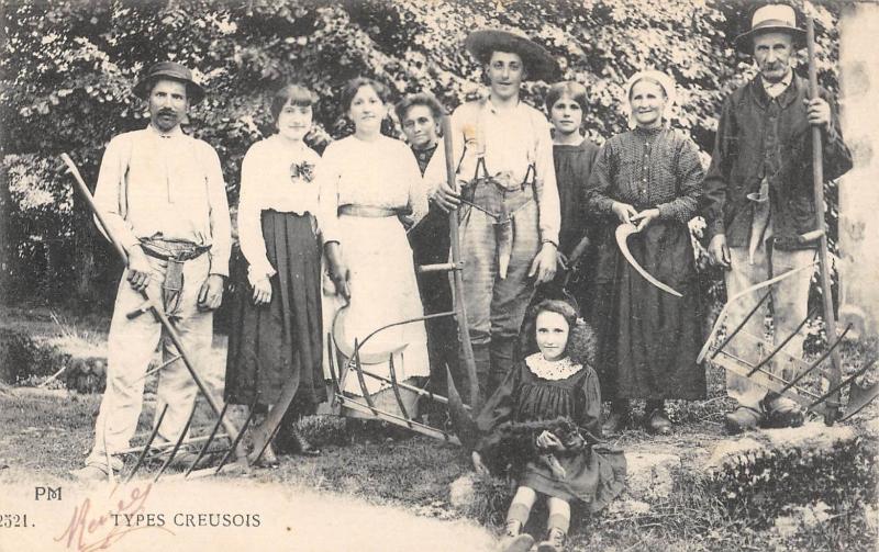 Carte postale ancienne Types Creusois