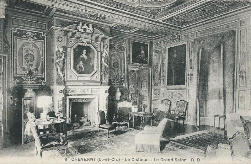 Carte postale ancienne Le Grand Salon à Cheverny