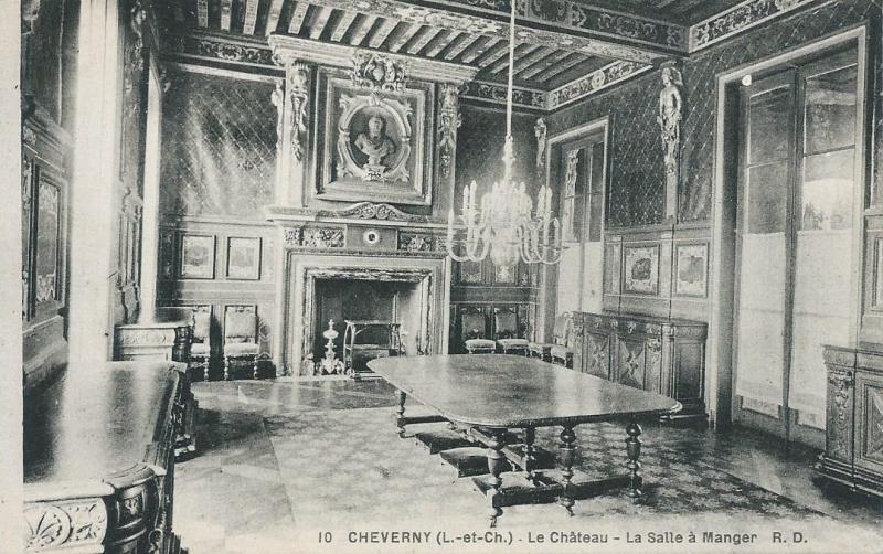 Carte postale ancienne Salle à manger du Château de Cheverny à Cheverny