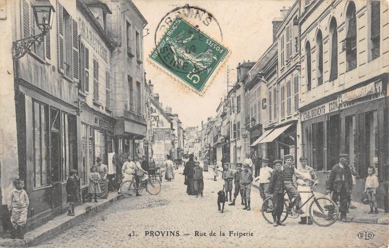 Carte postale ancienne Provins - Rue De La Friperie à Provins
