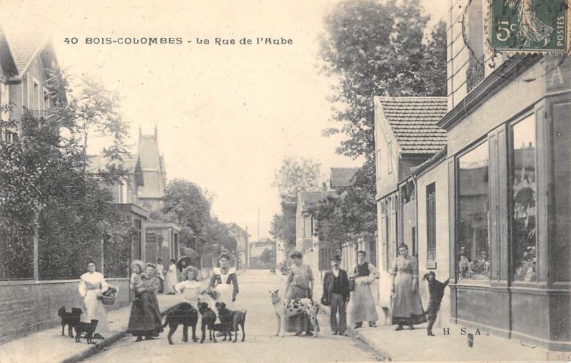 Carte postale ancienne Bois Colombes - La Rue De L'Aube à Bois-Colombes