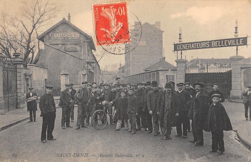 Carte postale ancienne Saint Denis - Ateliers Belleville N°2 à Saint-Denis