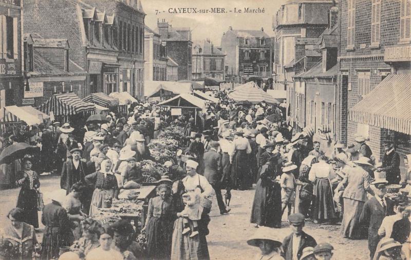 Carte postale ancienne Cayeux Sur Mer - Le Marche à Cayeux-sur-Mer
