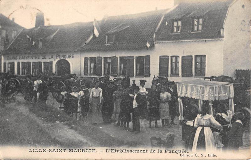 Carte postale ancienne Lille Saint Maurice - L'Etablissement De La Funquee à Lille