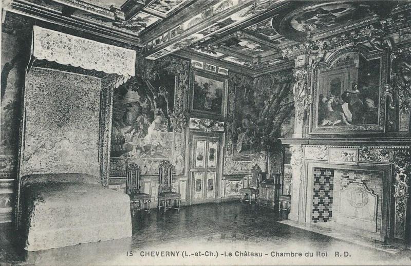 Carte postale ancienne Le Château - La Chambre du Roi à Cheverny