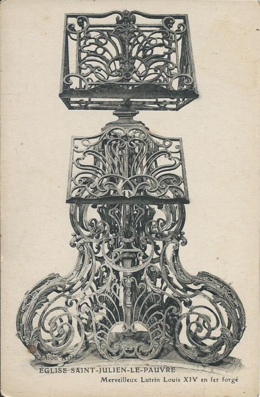 Carte postale ancienne Lutrin Louis XIV à Paris 5e