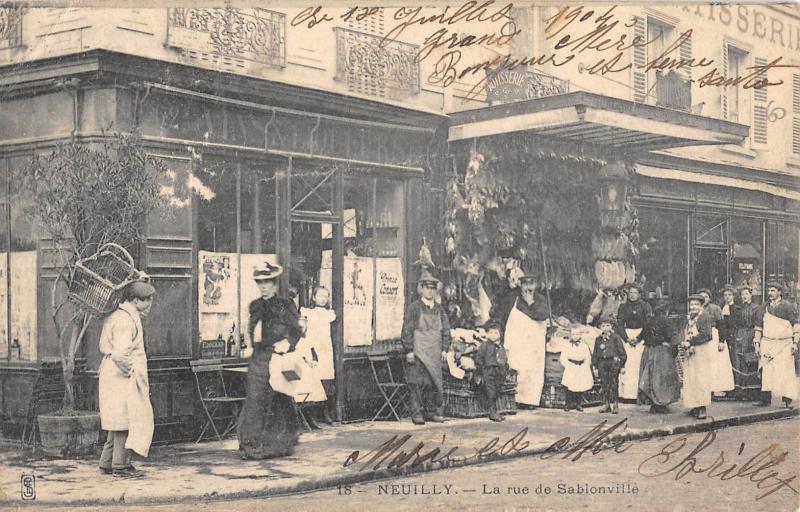 Carte postale ancienne Neuilly - La Rue Sablonville