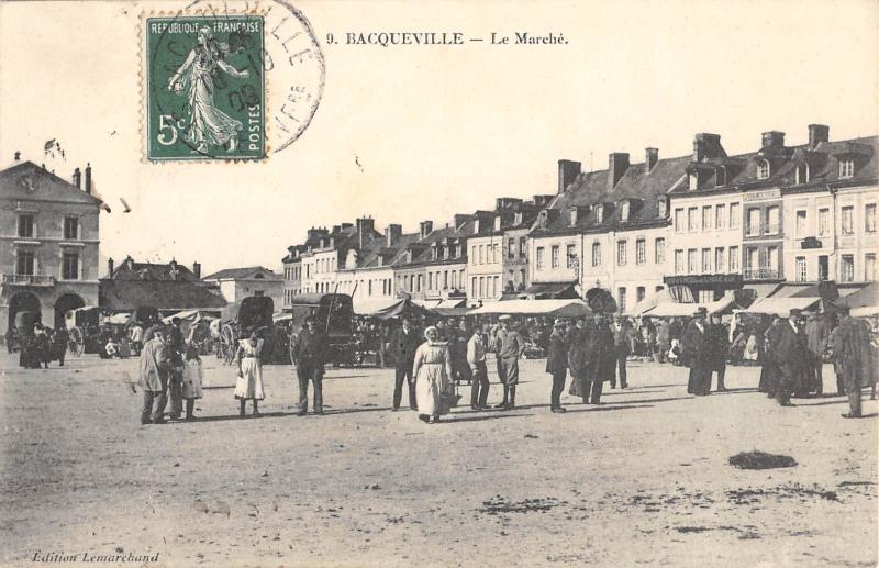 Carte postale ancienne Bacqueville - Le Marche