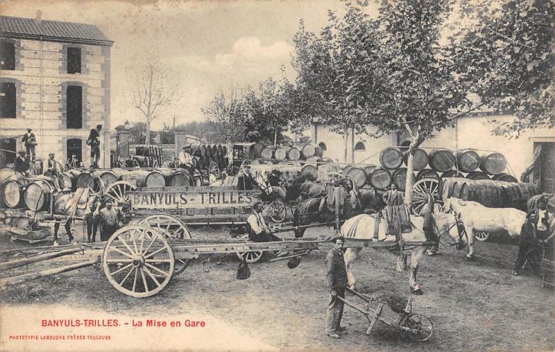 Carte postale ancienne Banyuls Trilles - La Mise En Gare - Perpignan à Perpignan