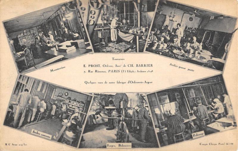Carte postale ancienne Paris 3e - E.prost Orfevre - Rue De Reaumur - Fabrique D'Orfevrerie Argen à Paris 3e