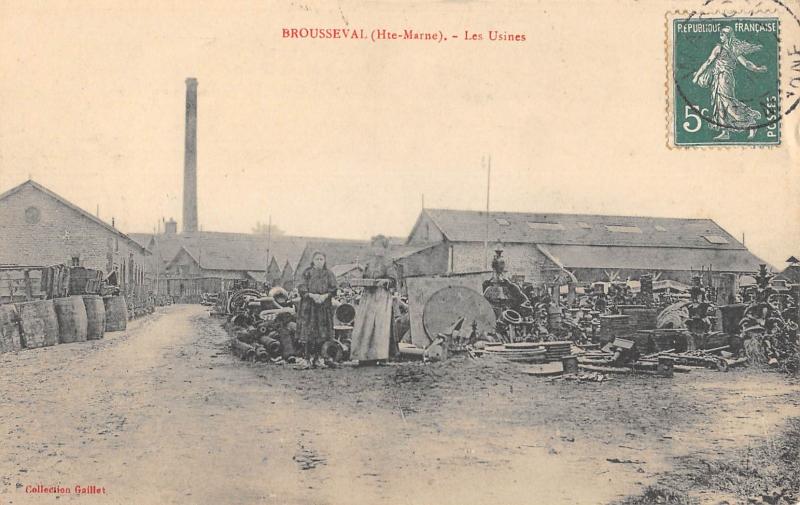 Carte postale ancienne Brousseval - Les Usines à Brousseval