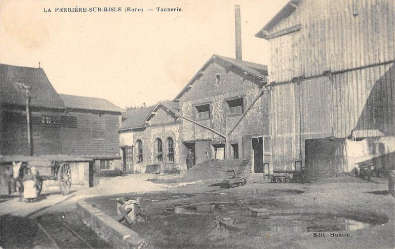 Carte postale ancienne La Ferriere Sur Risle - Tannerie