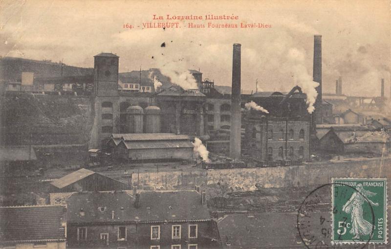 Carte postale ancienne Villerupt - Hauts Fourneaux De Laval Dieu - cliché pas courant à Villerupt