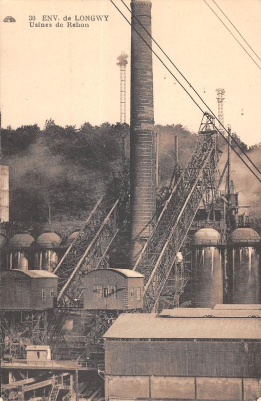 Carte postale ancienne Environs De Longy - Usines De Rehon