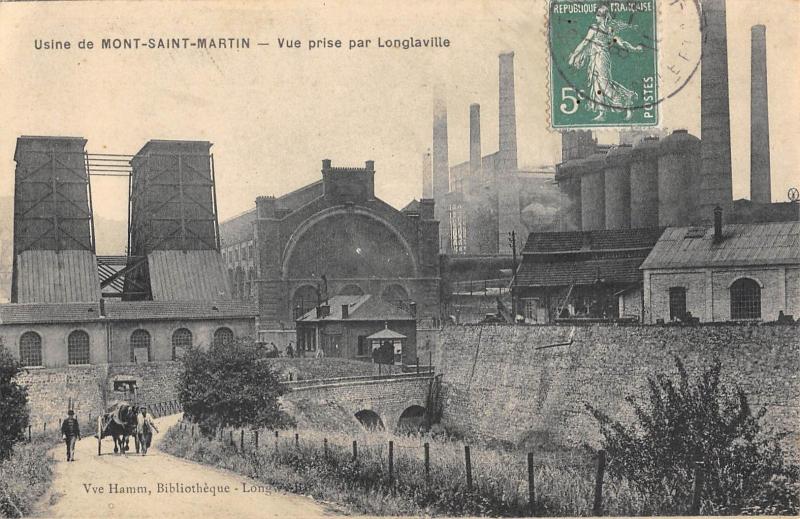 Carte postale ancienne Usine De Mont Saint Martin - Vue Prise Par Longlaville à Longlaville