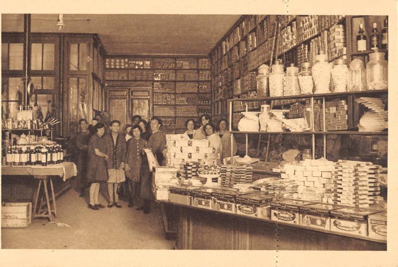 Carte postale ancienne Gouraincourt - La Fraternelle - Vue Partielle Des Magasins