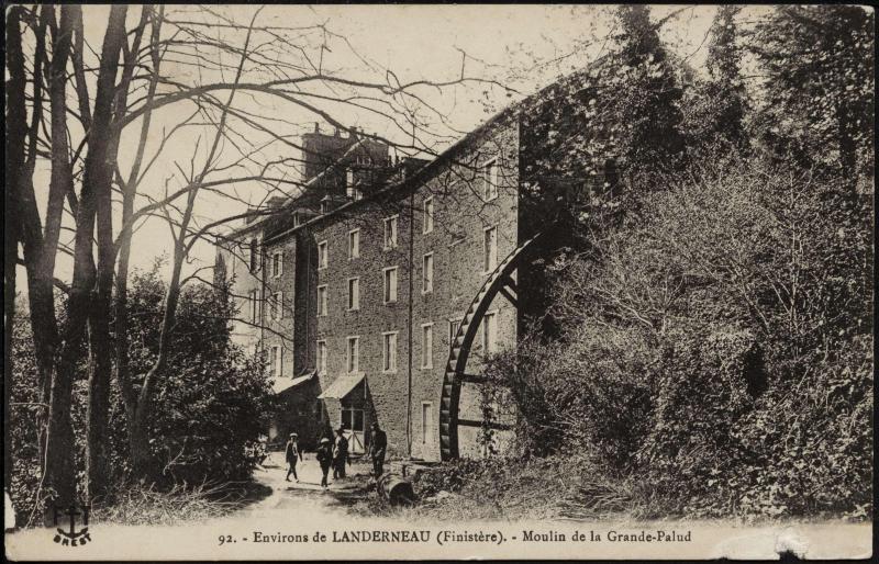 Carte postale ancienne Moulin de la Grande-Palud à La Forest-Landerneau