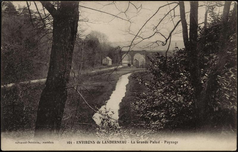 Carte postale ancienne La Grande-Palud - Paysage à La Forest-Landerneau